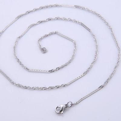 Hot Selling Necklace Making Double Curb Chain with Singapore Chain