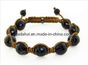Black Handmade Shamballa Brown Macrame String Bracelet (JDH-BL800039)