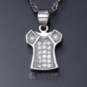 Hot Tibetan Solid Silver Cute Girl Charm for Necklace