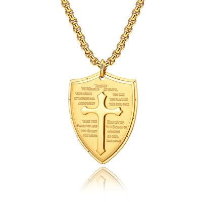 Christian Product Hot Sale Fashion Shield Cross Pendant for Np-F-Dz324