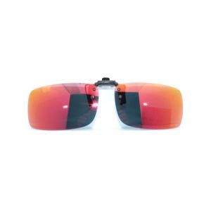 Rimless Polarized Clip on Sunglasses with UV400 Tac Lens Over Prescription Glasses