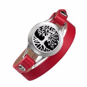 Aromatherapy Jewelry Stainless Steel Essential Oil Diffuser Perfume Leather Bracelet