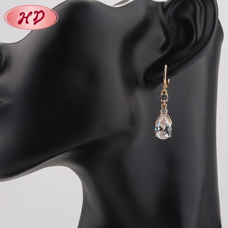 18K 14K Gold Color Fashion Heart-Shaped Drop Earring for Women Jewelry