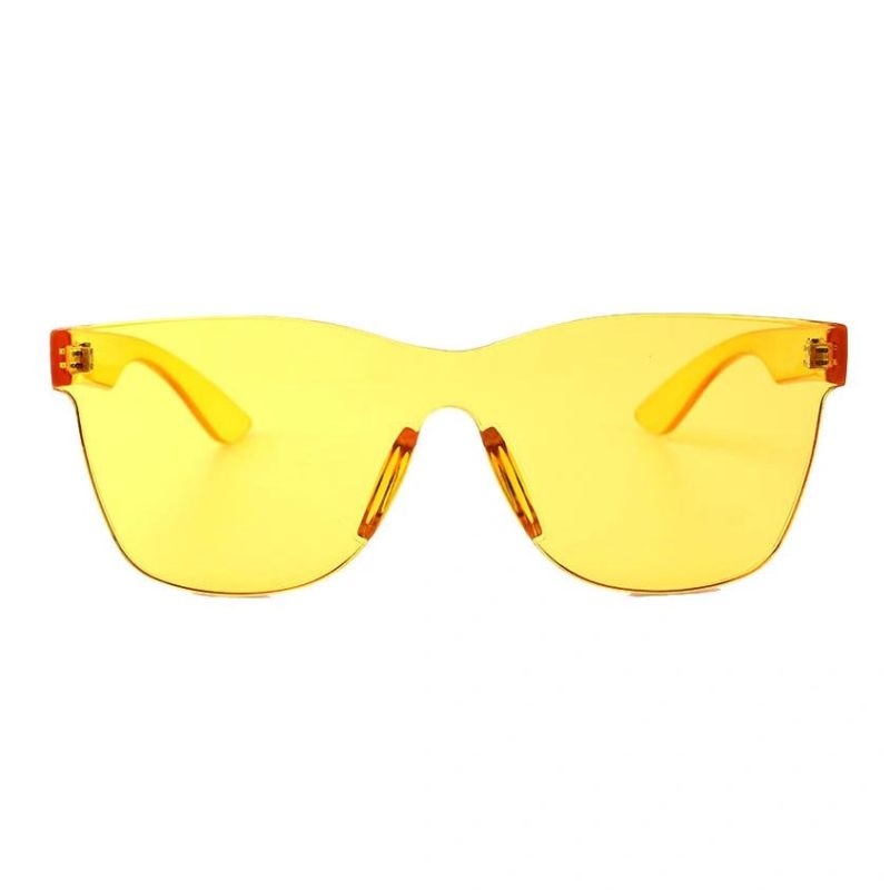 2017 Hot Selling One Piece Injection Sunglasses with Colorful