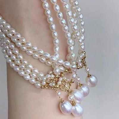 Fashion Jewelry Natural Freshwater Pearl Necklace Chain