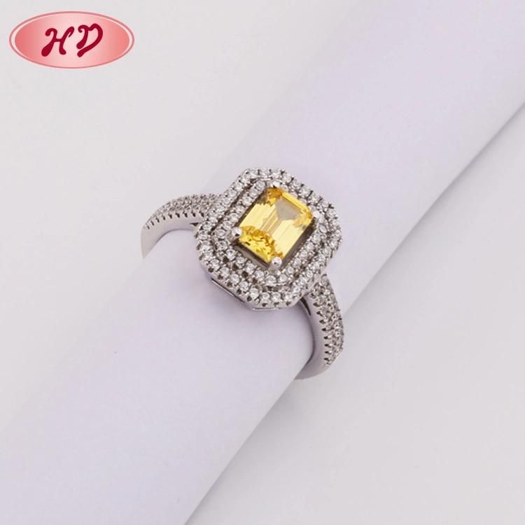 Wholesale 18K Gold Plated Fashion Jewelry Women Engagement Finger Wedding Rings