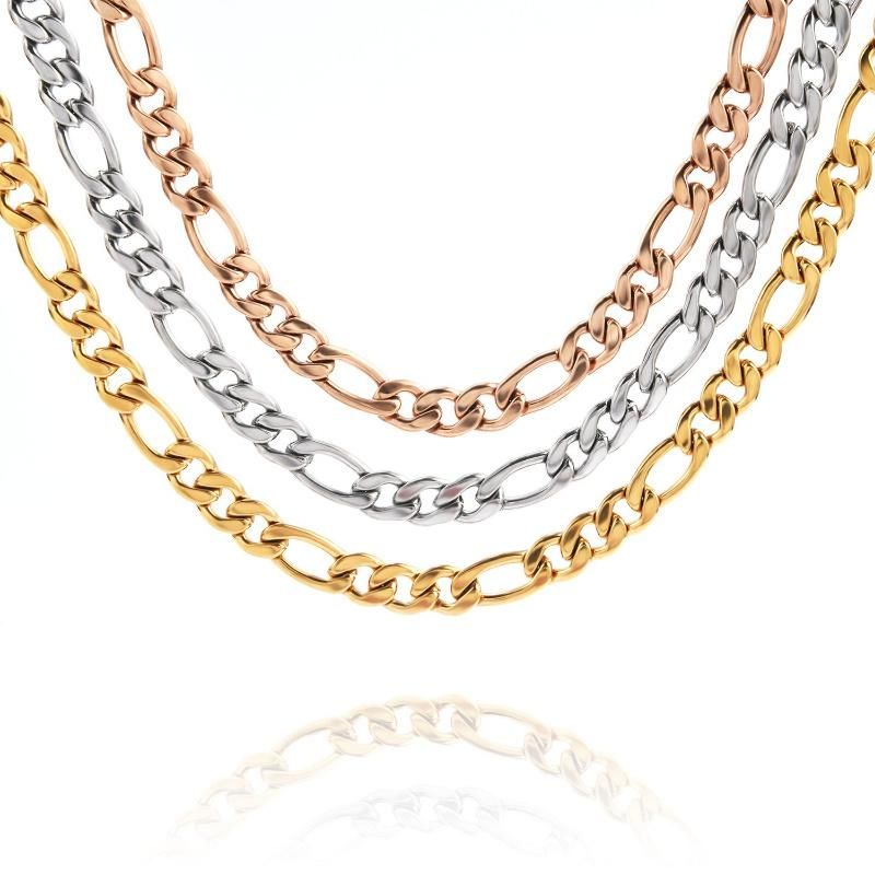 Promotional Gifts Fashion Jewelry Figaro Chain Stainless Steel Necklace for Bracelet   Necklace Jewelry Design