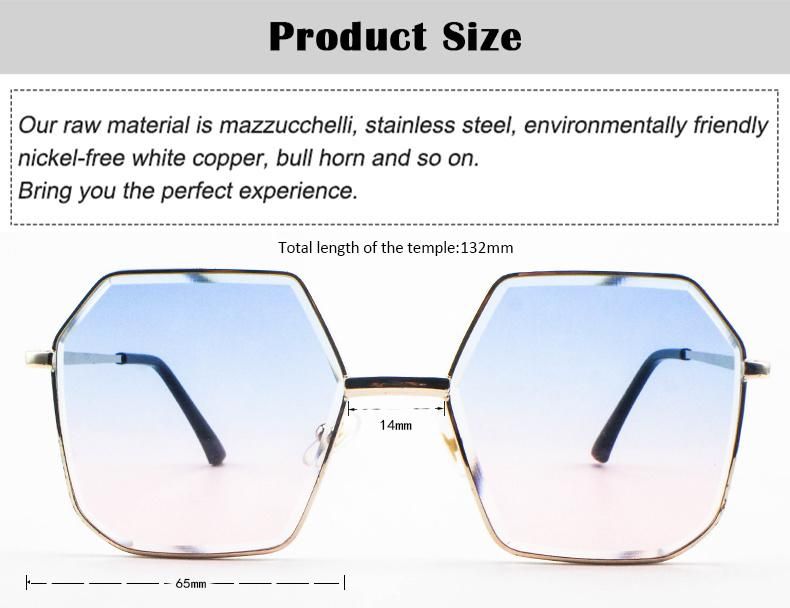 Light Custom Logo Stock Metal Frame Women Sunglasses