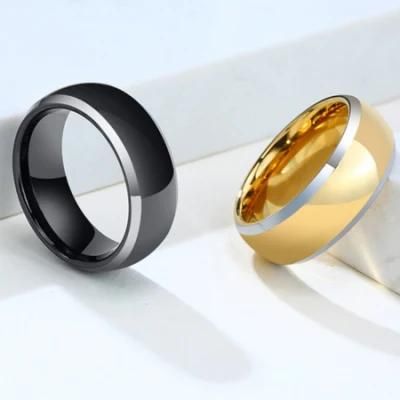 Tungsten Steel Ring Men&prime; S Gold Tungsten Steel Ring Wholesale Simple Tungsten Steel Men&prime; S Rings