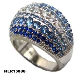 2020 New Style Blue Silver Ring