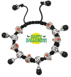 Halloween Silver Charm Bead Bracelet Ve75
