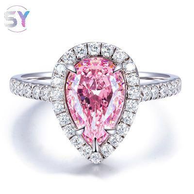 Costume Jewelry Pear Shape 2.0CT High Carbon Diamond High Quality Jewelry Silver Women Ring of 925 Sterling Silver