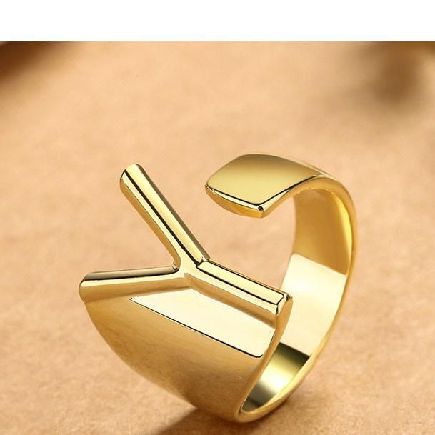 Fashion English Letter Gold Plating Restore Index Finger Ring