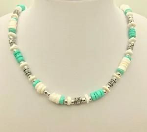 Handmade Multi-Color Puka Shell Beads Necklace Clam Shells Beach Necklace