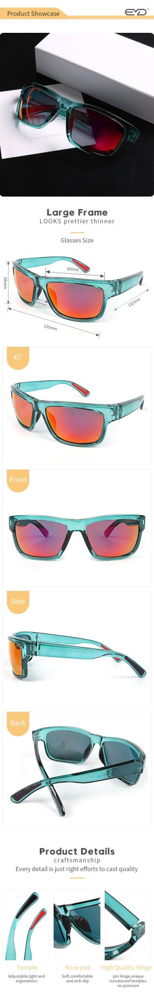 New Design Custom Sunglasses Plastic PC Frame Sunglasses Colorful Promotional Sunglasses