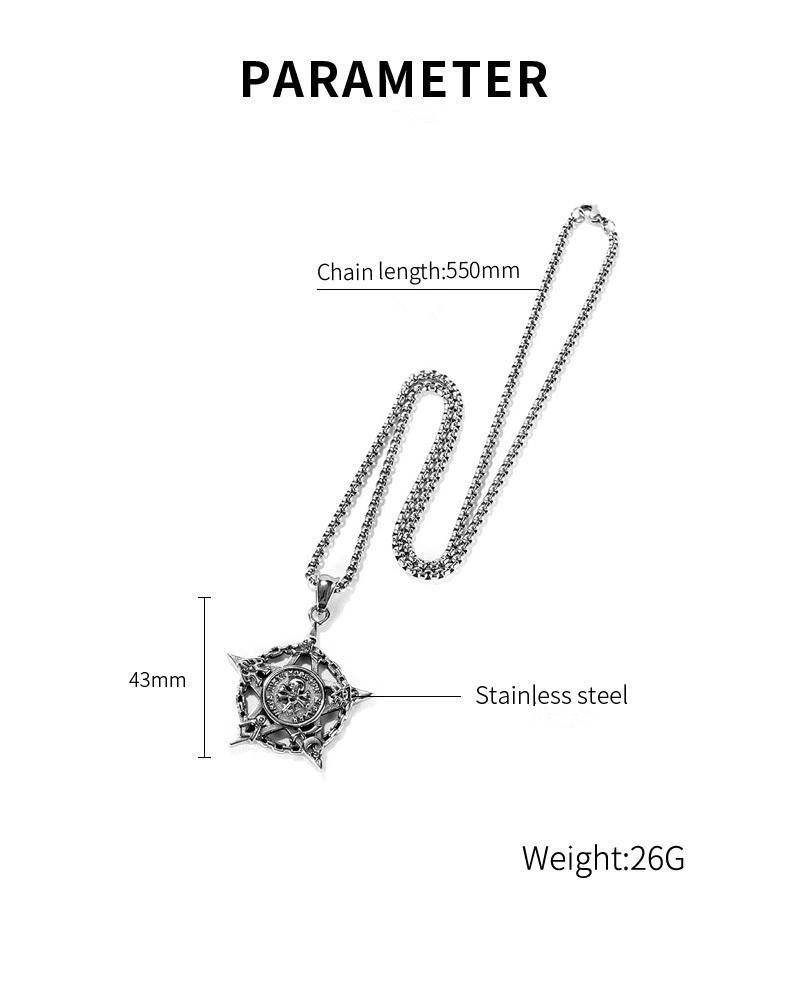 Stainless Steel Jewelry Skull Plate Necklace