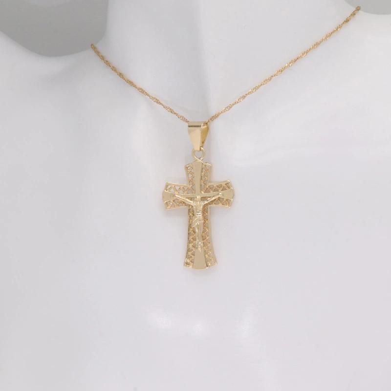 Wholesale 18K Cross Jesus Religious Pendant Jewelry Necklace