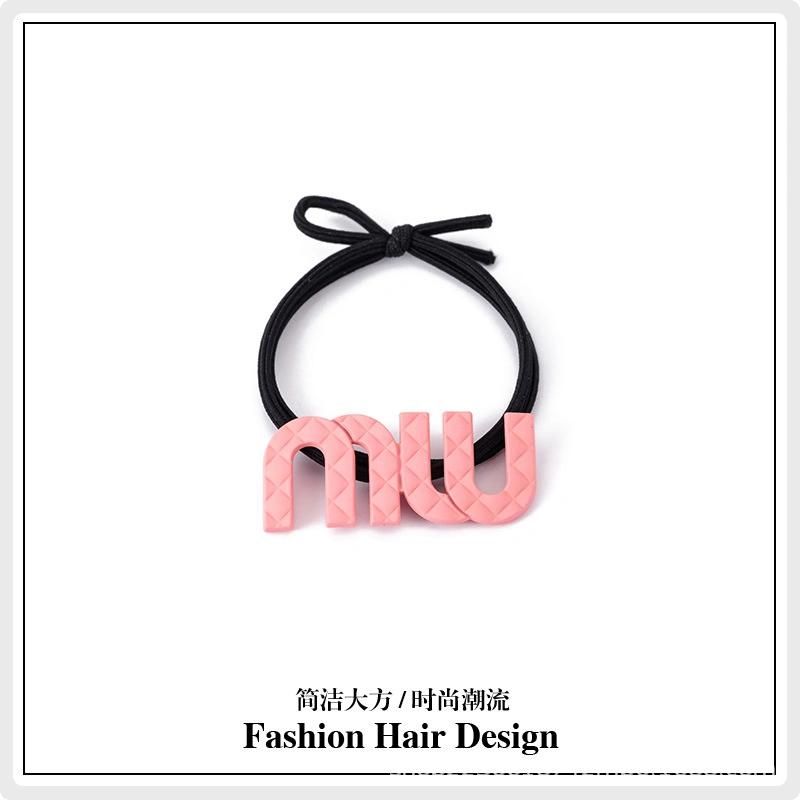 Fashion Jewelry Letters Leather Band Ponytail Headband
