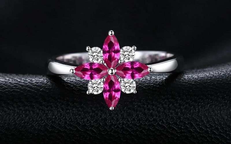Created Ruby Pendants for Women 925 Sterling Silver Fashion Party Fine Jewelry
