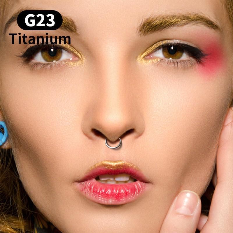 1PC G23 Titanium Body Piercing Rings for Nose Ear Lip Septum Nose Rings Hoop Earrings Hoop for Women Men