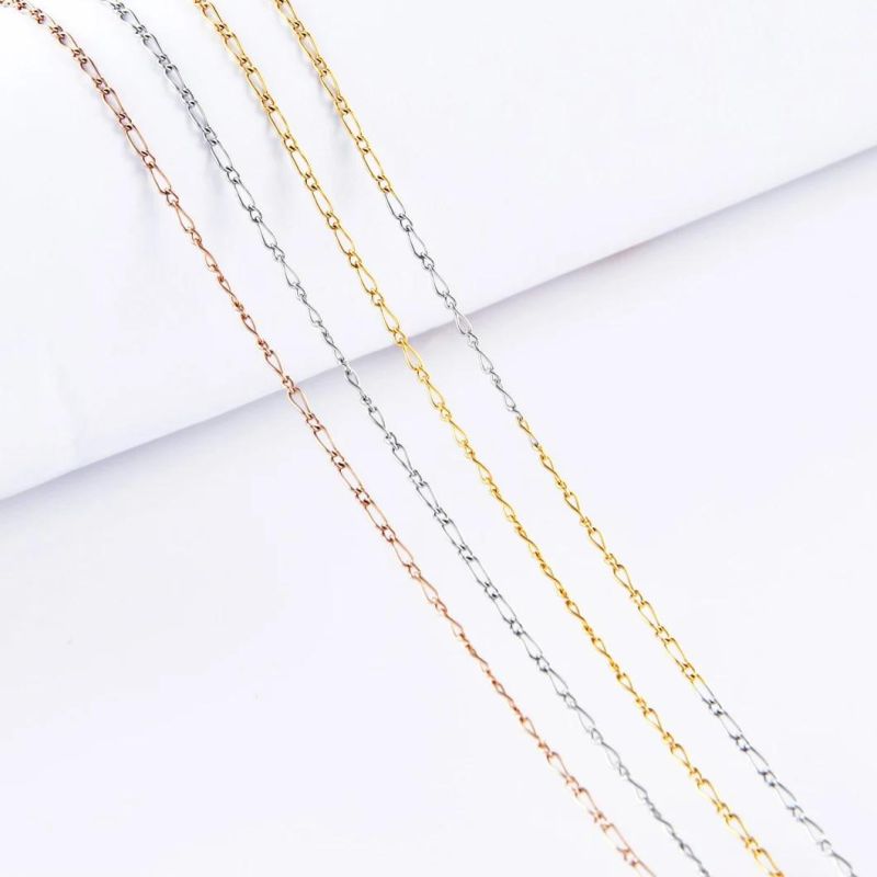 Stainless Steel Figaro Chain Long and Short for Fashion Pendant Necklace Bag Accessories Design