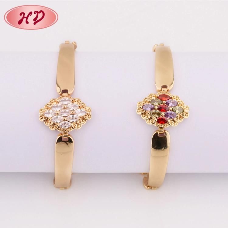 Wholesale Fashion Jewelry Design Gold Jewelries Set 18K Gold Bracelet