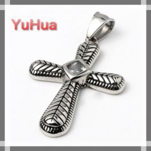 Fashion Jewelry Crystal Cross Stainless Steel Pendant