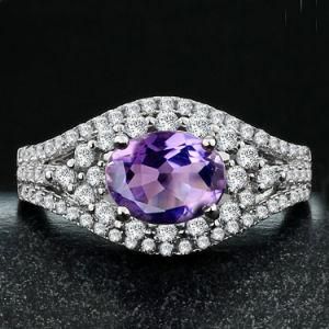 Gorgeous Lady Fashion Amethyst Jewelry Ring