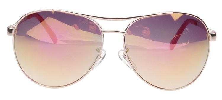 2018 Hot Selling Fashion Pink Mirror Metal Sunglass