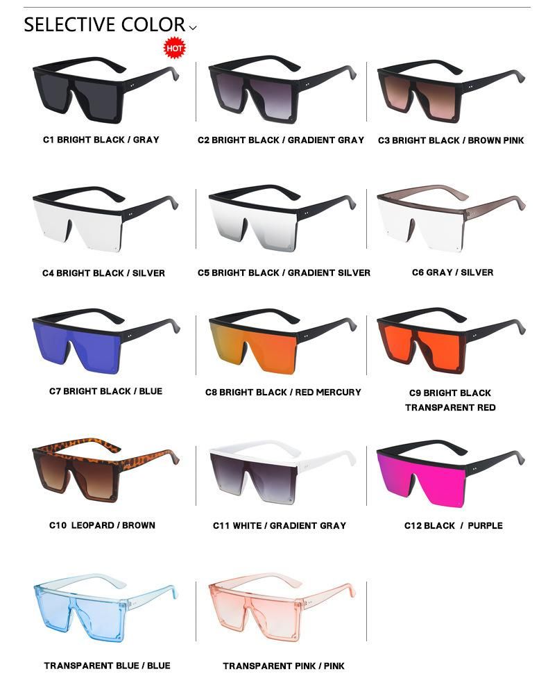2022 Women Hot Selling Newest Fashionable Sun Glasses Shades Rimless Square Cheap Oversized Fancy Trendy Fashion Sunglasses