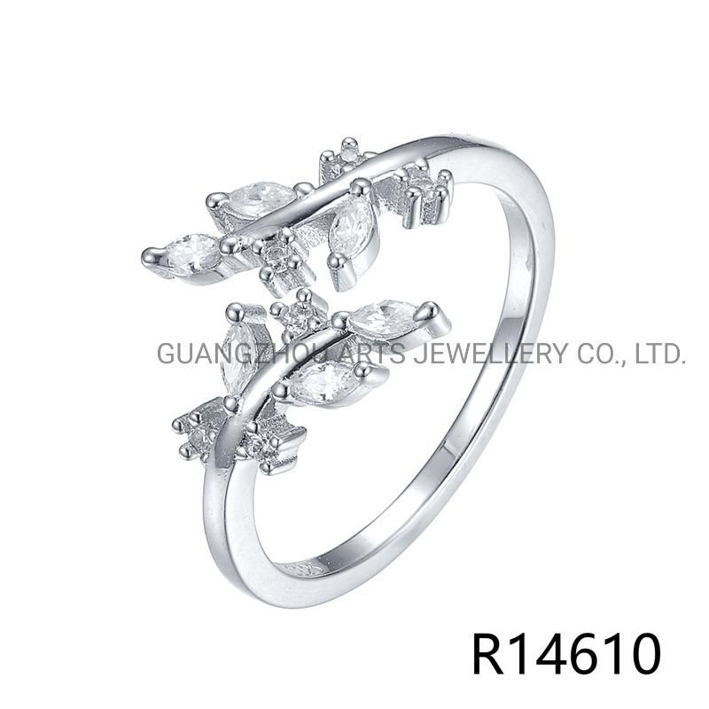 Wholesale Leaves & Flowers 925 Sterling Silver Engagement Ring