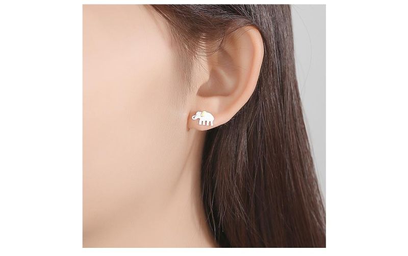 Fashion Jewelry Elephant Earrings Silver Jewelry Piercing Accessories Ear Studs