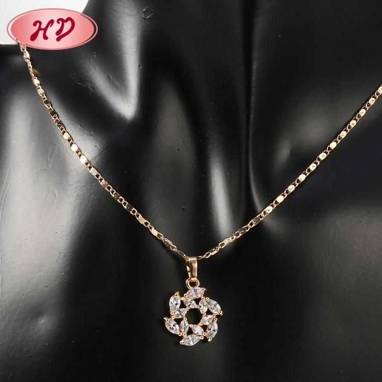 Customized New Popular Zircon Gold Plated Jewelry Sets
