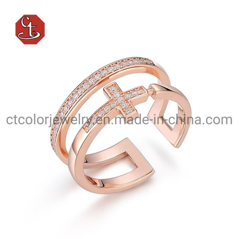 Fashion Jewelry Women and Men Hot Selling 925 Silver Simple Open Rings