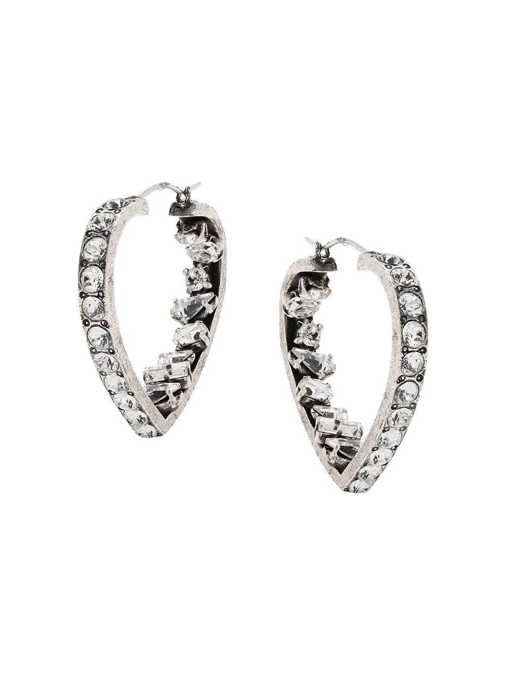 European and American Simple Water Drop Shape Crystal Earrings Jewelry