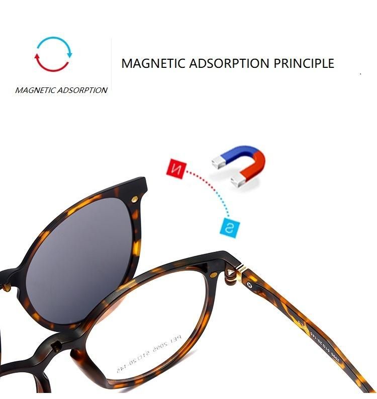 2020 High Quality Stainless Steel Glasses Reading Magnetic Frame Clip on Sunglasses