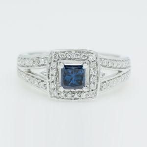 Good 14k Plated 925 Sterling Silver London Blue Ring