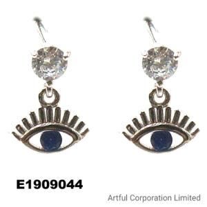 Silver Brass Earring Fashion Jewelry with Cubic Zircon