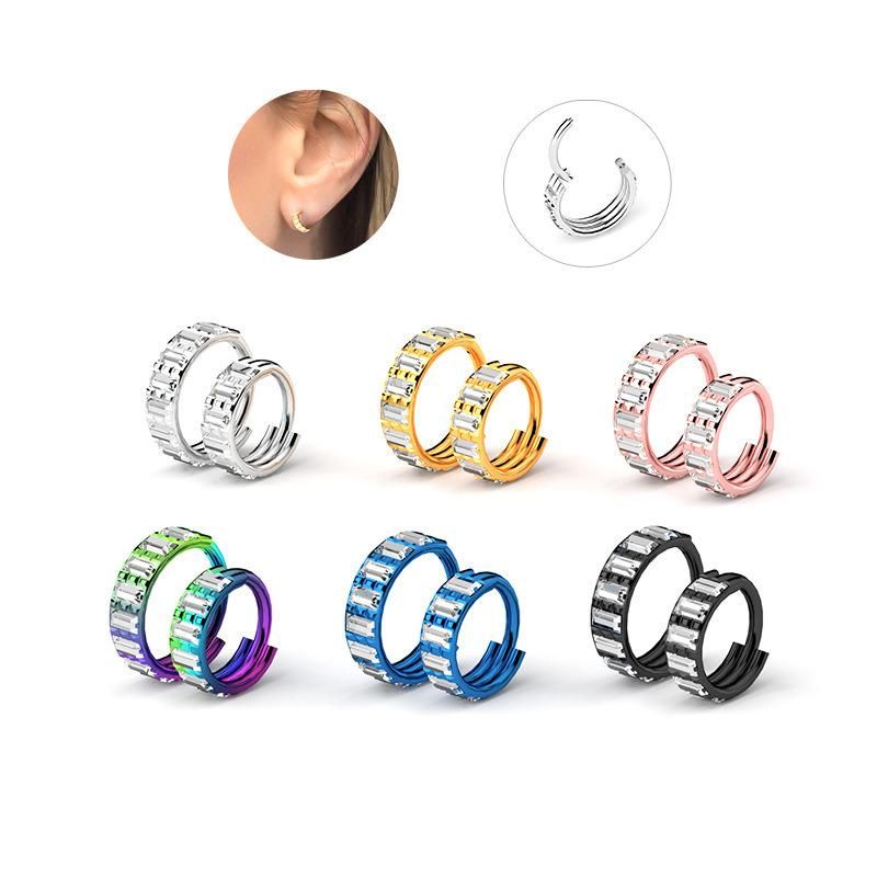 316L Surgical Stainless Steel Hinged Body Piercing Jewelry Lip Rings Septum Rings and Nose Rings Hoops for Women Men