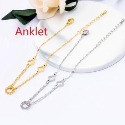 Manufacturer Customized Exquisite Anklet Waterproof Top Stainless Steel Anklet Wholesale