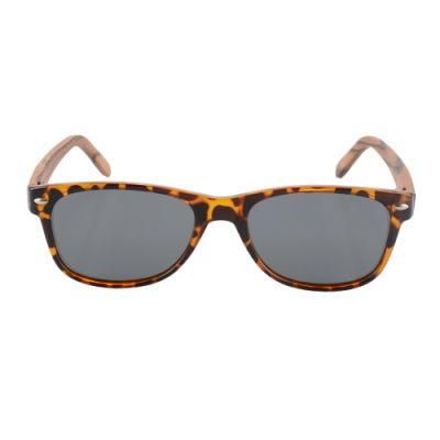 PC Frame Polarized Custom Logo Wood Temple Sun Glasses