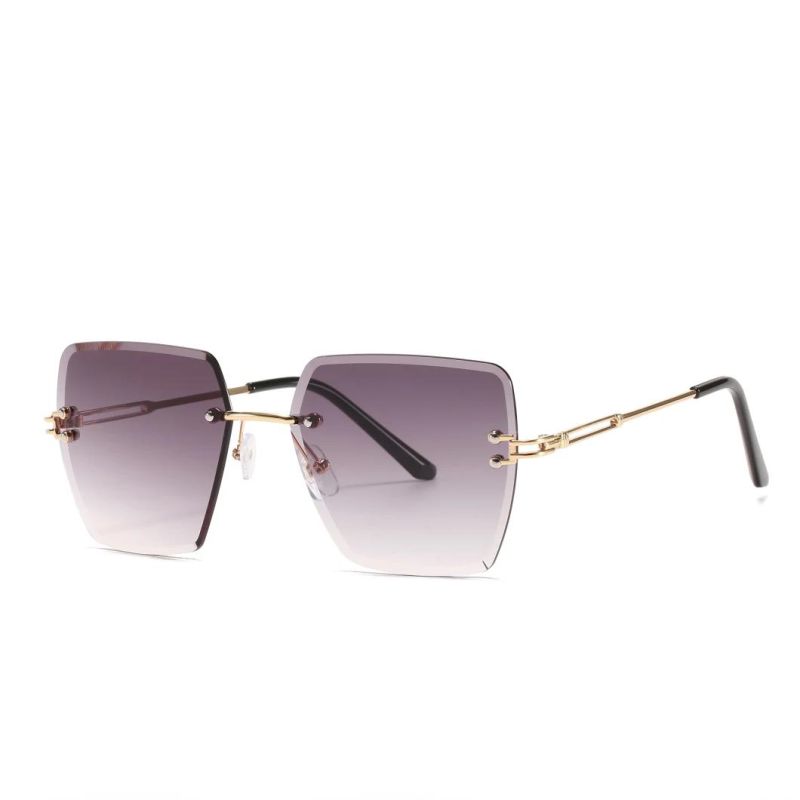 2020 No MOQ Colorful August Frameless Metal Fashion Sunglasses