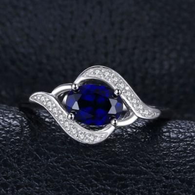 Luxury CZ Cubic Zircon Rings Sapphire Zircon Wedding Engagement Rings for Women