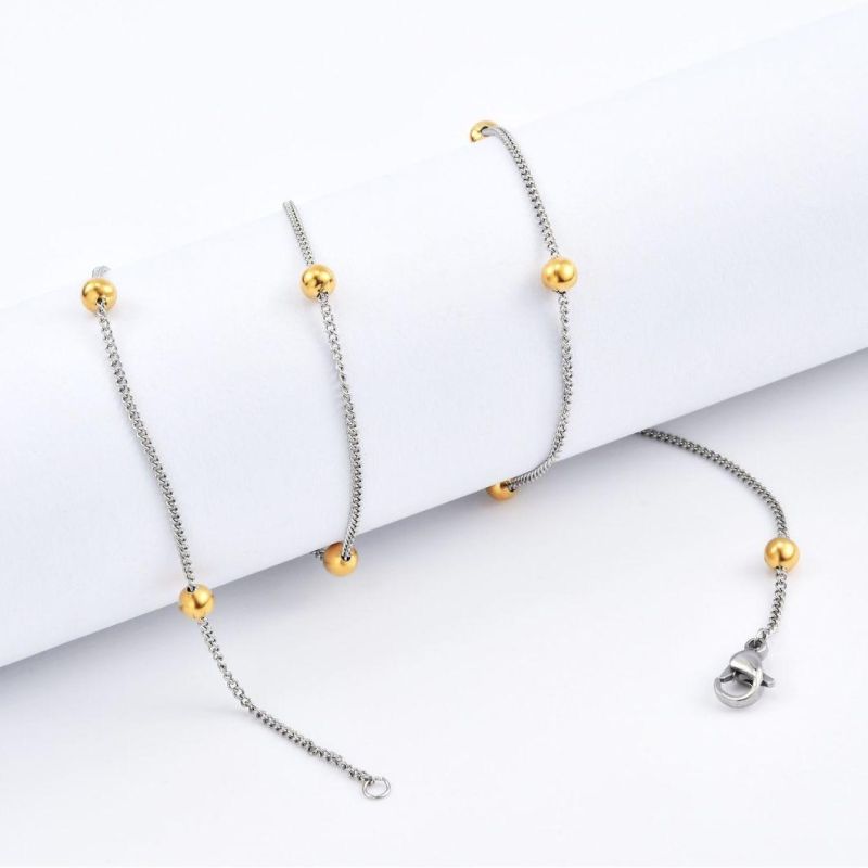 Wholesales 18K Gold Plated Fashion Accessories Necklace Curb Chain with Ball for Ladies Jewelry Craft Glasses Mask Design