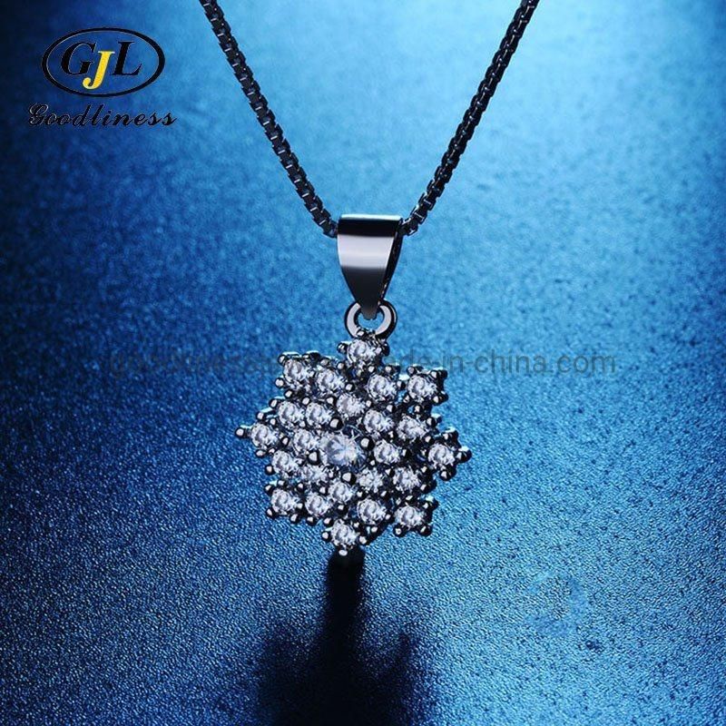 Snowflake Jewel Crystal Design Necklace Pendant Jewelry