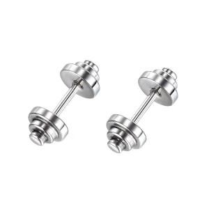 Dumbbell Stainless Steel Earrings Stud
