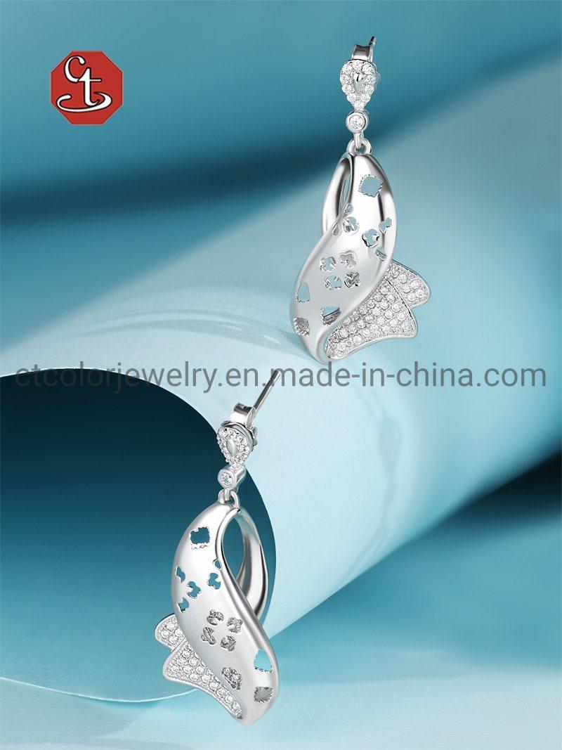 Hot Silver Set Jewelry Imitation Diamond Earring for Women