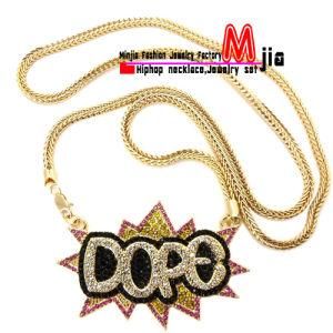 New Iced out Dope Pendant 36&quot; Franco Chain Hip Hop Necklace (MP803)