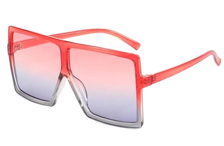 Brand Designer Plastic Big Square Frame Oversized Colorful Custom Fashion Trendy Women Men Sun Glasses Shades Sunglasses 2021
