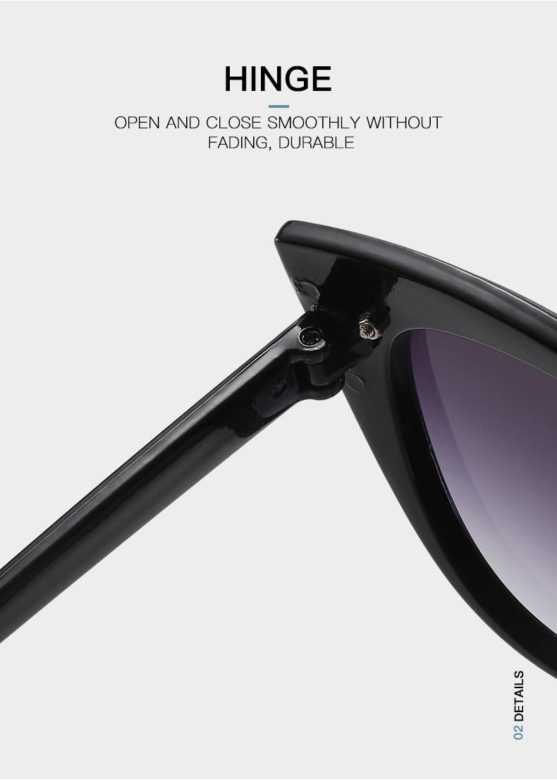 Fashion Sunglassesbig Frame Cat Eye Sunglasses Female European and American Trend Ins Colorful Sunglasses